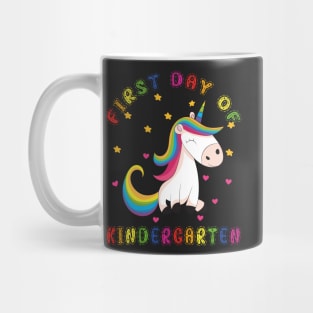 Cutesy Unicorn | First Day Kindergarten Mug